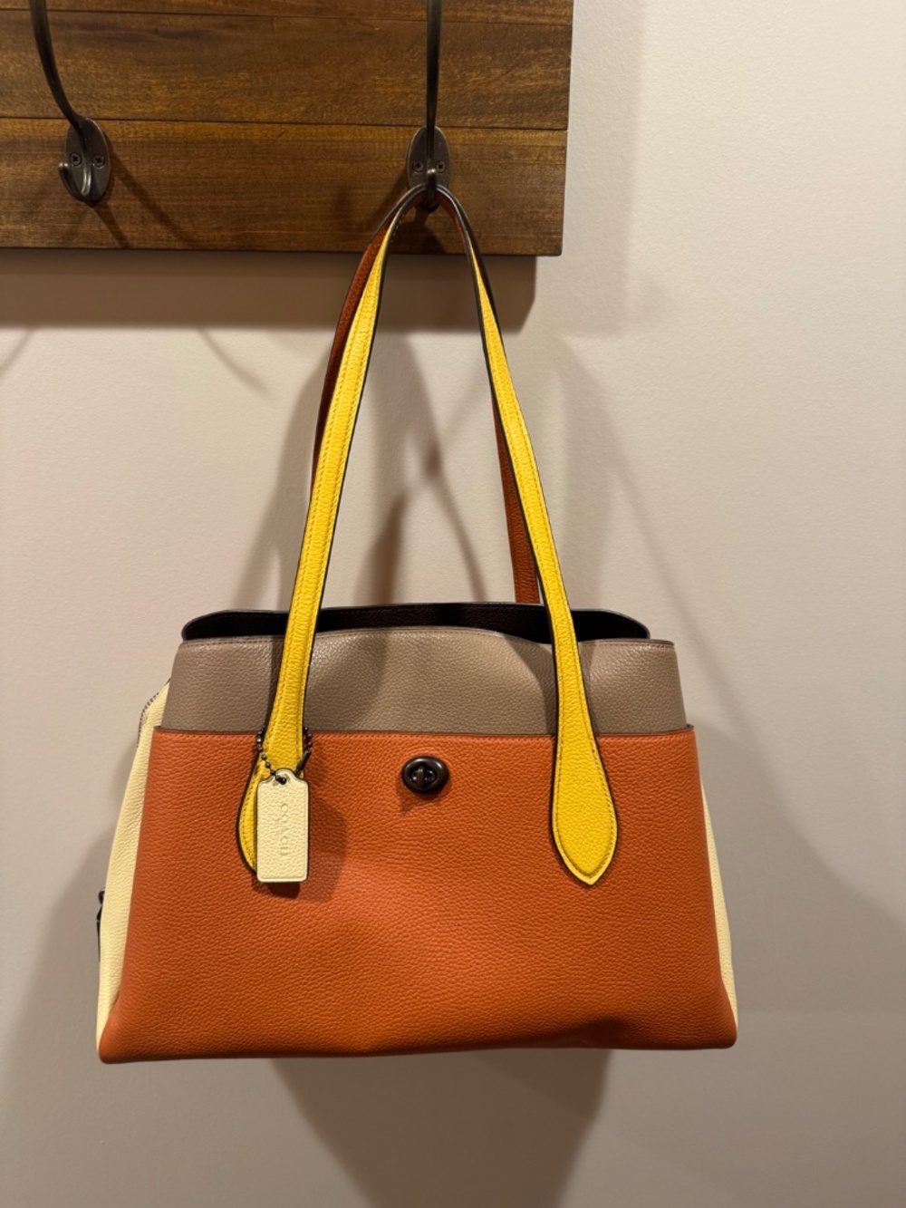 NWT - Coach 89086 V5DVN Lora Carryall In Colorblock Multi